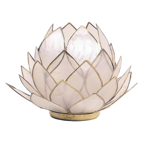 Lotus ατμοσφαιρικό φως Capiz Natural- για ρεσω 15x15cm - mykarma.gr
