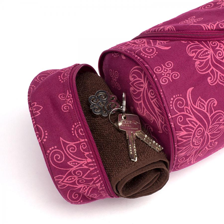 Bodhi Yoga Asana Mat Bag Maharaja - Τσάντα Μεταφοράς για στρώμα - βαμβάκι - Lotus Berry . Διαστάσεις 70 cm - mykarma.gr