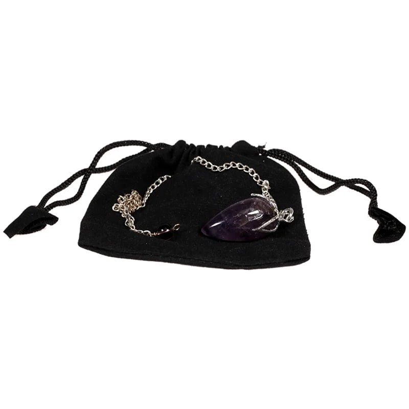 Εκκρεμές Lotus(Pendulum) - Αμέθυστος (Amethyst).Μέγεθος 2,5 x 3 cm.Βάρος 16 g - mykarma.gr