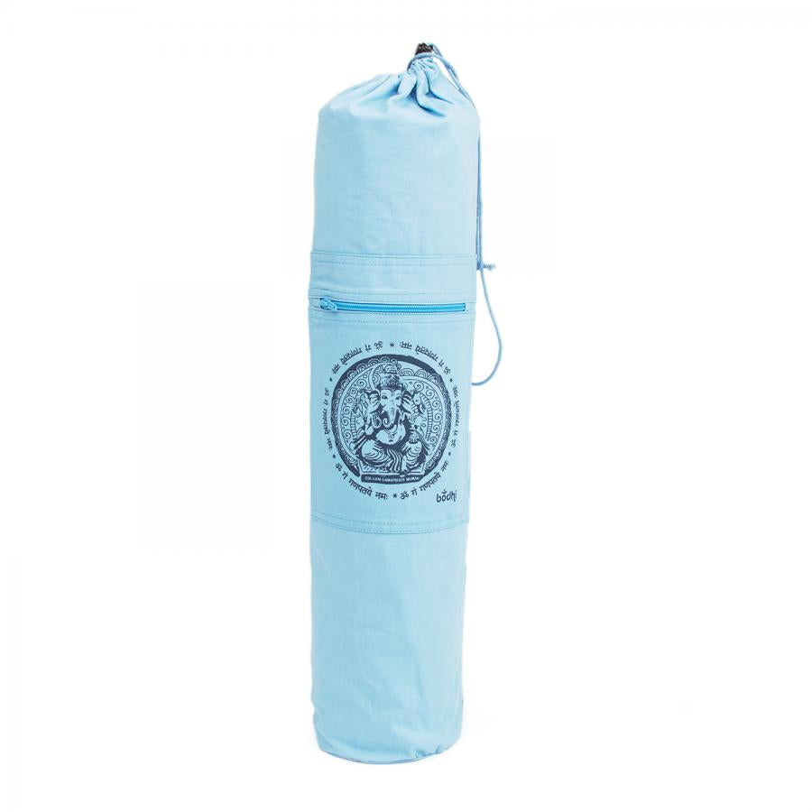 Bodhi Yoga Mat Bag Shakti - Τσάντα Μεταφοράς Ganesh για στρώμα με πρακτικό κορδόνι - βαμβάκι - blue . Διαστάσεις 70cm x 23cm - mykarma.gr
