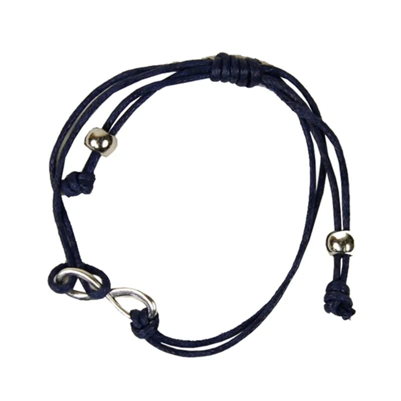 Βραχιόλι χειροποίητο με μακραμέ & σύμβολο το Άπειρο.(Η συσκευασία περιέχει 1 τεμάχιο με τυχαία επιλογή χρώματος) - mykarma.gr