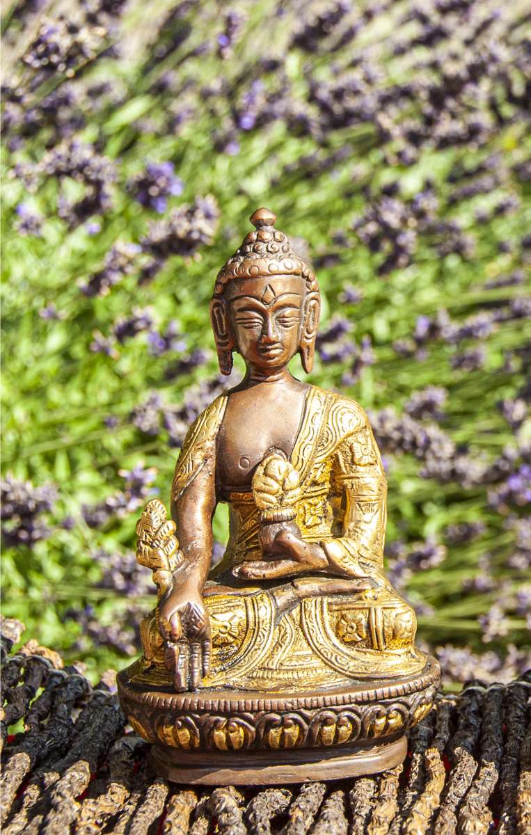 Άγαλμα Medicine Buddha - Βούδας της Ιατρικής - ορείχαλκος Βάρος: 790 g Ύψος 15 cm - mykarma.gr