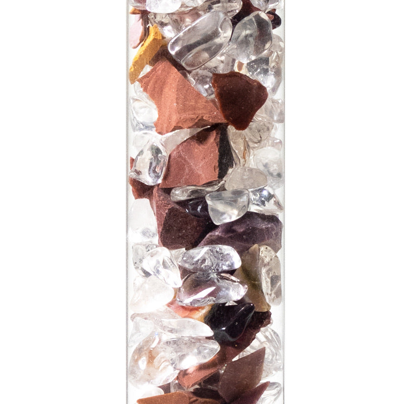 Ραβδι με Gemstone για καθαρισμό νερού- «Από το χάος μέχρι να ζωντανέψει η ζωή» Διαστάσεις: 24 εκ. - mykarma.gr