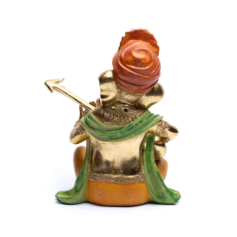 Άγαλμα Ganesh με Sitar - Θεός της Τύχης. Διαστάσεις: 27 x 21 x 11 εκ Βάρος: 1450 γρ - mykarma.gr