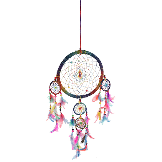 Dreamcatcher Ονειροπαγίδα ουράνιο τόξο M. Διαστάσεις: 15 × 45 cm - mykarma.gr