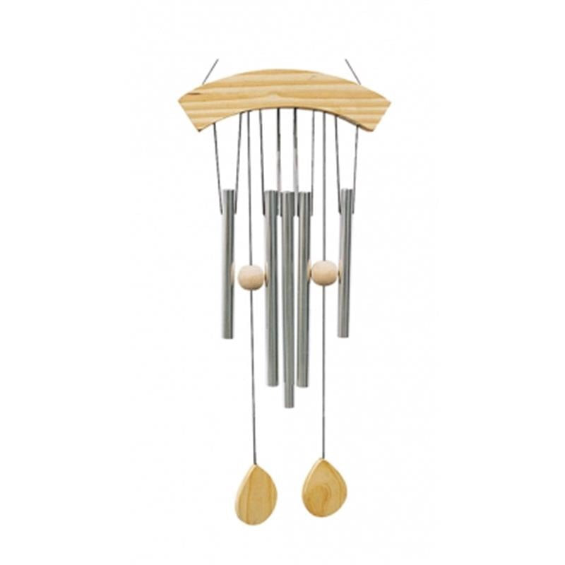 Windchime Five Chimes Μελωδός-φυσικό ξύλο με 5 μεταλλικές σωλήνες-Διαστάσεις: 19 × 2 × 64 cm - mykarma.gr