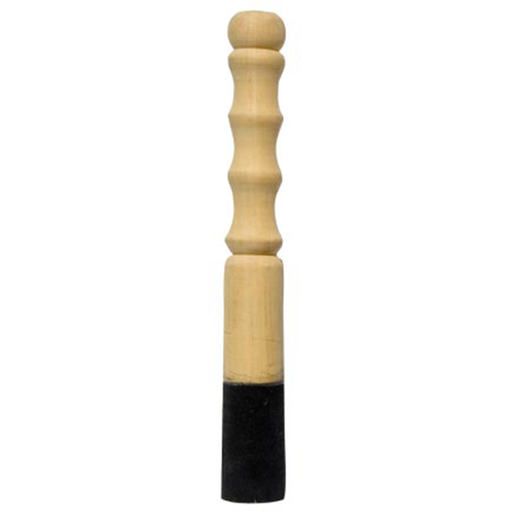 Ραβδί για Singing Bowl - 2 σε 1 - ένα άκρο με μαύρο σουέντ Διαστάσεις: 17 cm - mykarma.gr