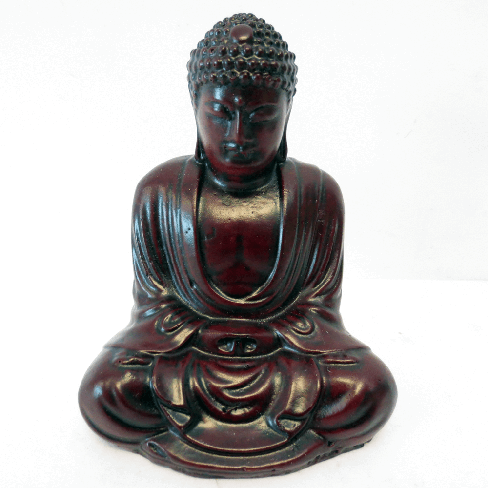 Άγαλμα Καθιστός Βούδας κόκκινος. Διαστάσεις: 11 x 8 cm - mykarma.gr