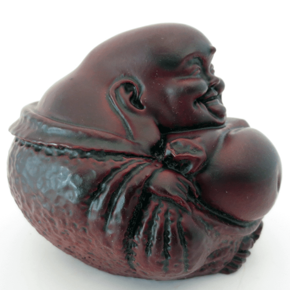 Κόκκινος καθιστός Βούδας της Ευτυχίας Διαστάσεις: 7 x 7 εκ - mykarma.gr