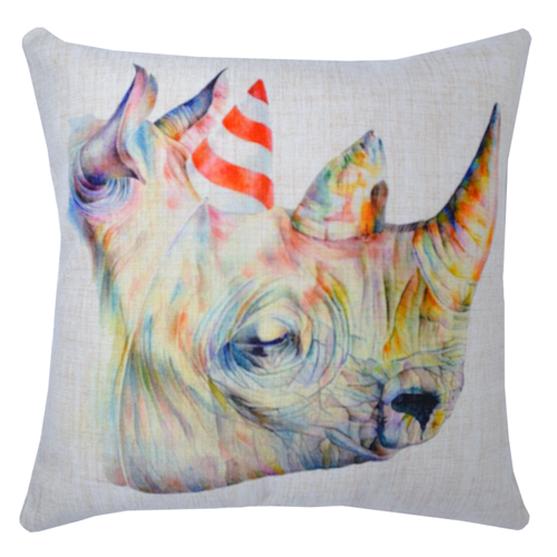 Μαξιλάροθήκη Ρινόκερος.Διαστάσεις 44 x 44cm. - mykarma.gr