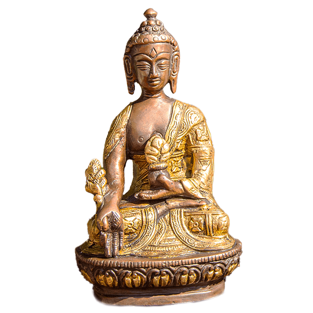Άγαλμα Medicine Buddha - Βούδας της Ιατρικής - ορείχαλκος Βάρος: 790 g Ύψος 15 cm - mykarma.gr