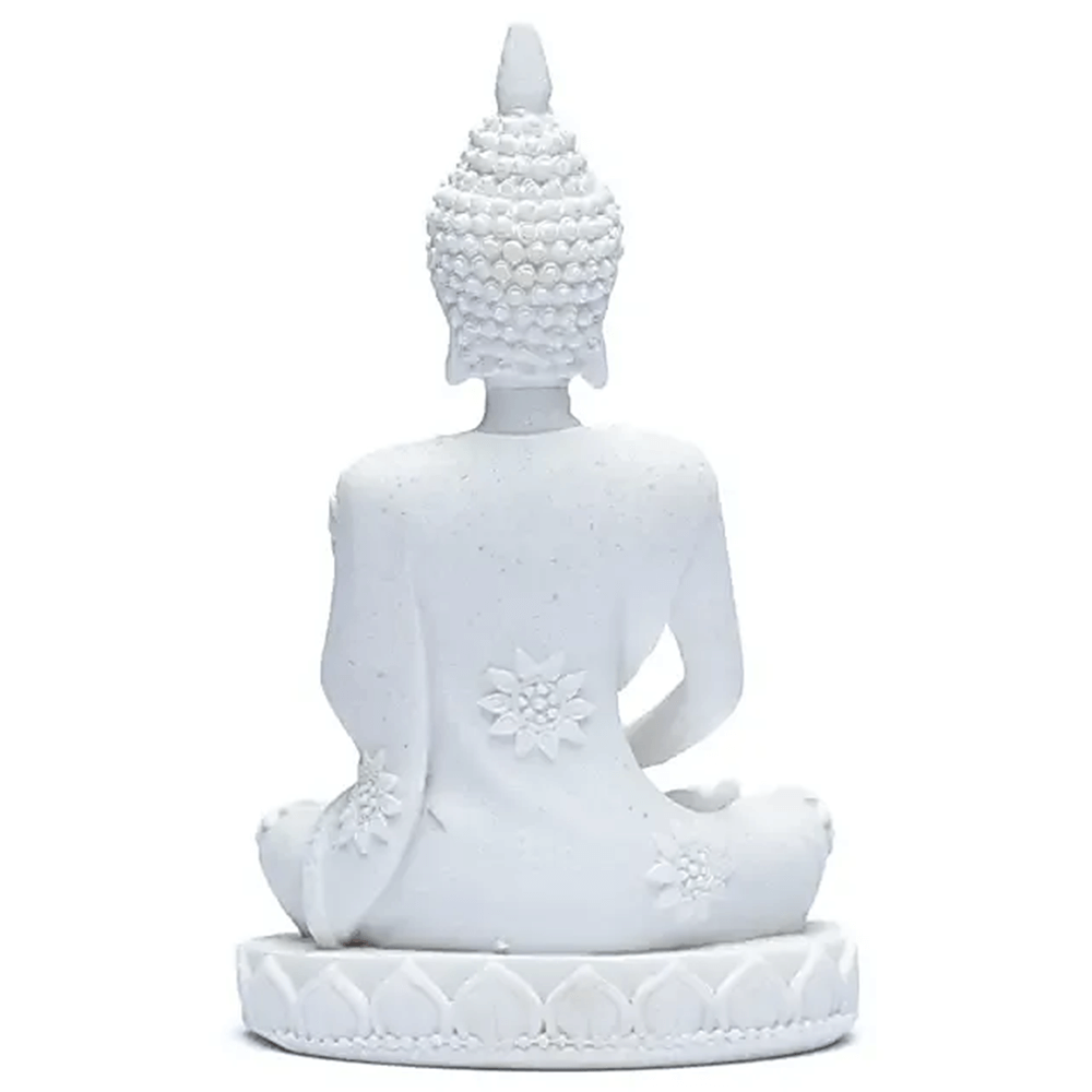 Άγαλμα Διαλογιζόμενος Βούδας - λευκό Διαστάσεις: 6x11 cm - mykarma.gr