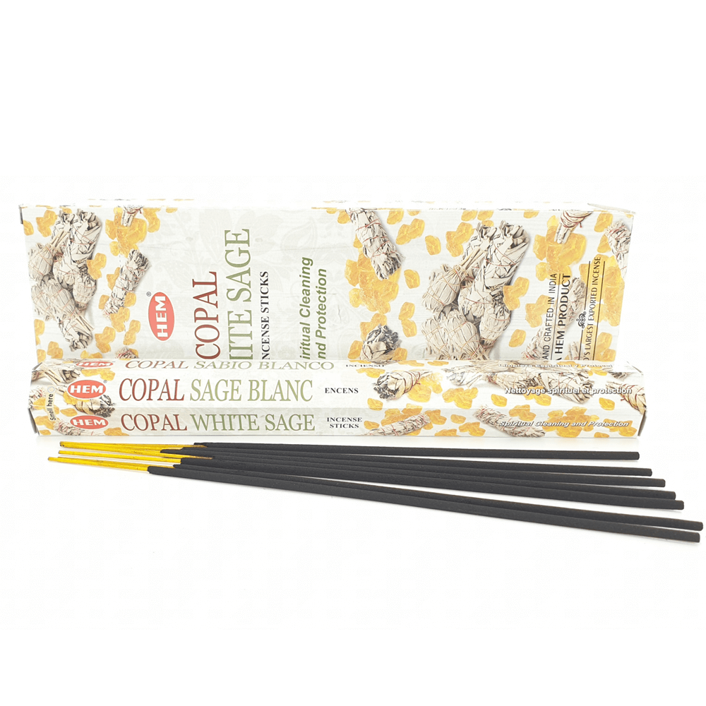 Ινδικό Αρωματικό Στικ - Κοπάλι+Λευκό Φασκόμηλο (Copal/White Sage) 20γρ - mykarma.gr