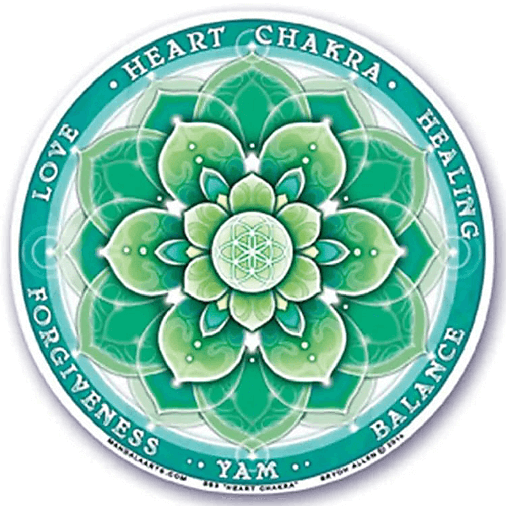 Κρεμαστά τοίχου - Αυτοκόλλητο παραθύρου/τοίχου - Heart 4ο Τσάκρα Διάμετρος: 10.5 cm - mykarma.gr