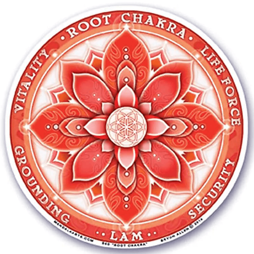 Κρεμαστά τοίχου - Αυτοκόλλητο παραθύρου/τοίχου - Root 1ο Τσάκρα Διάμετρος: 10.5 cm - mykarma.gr