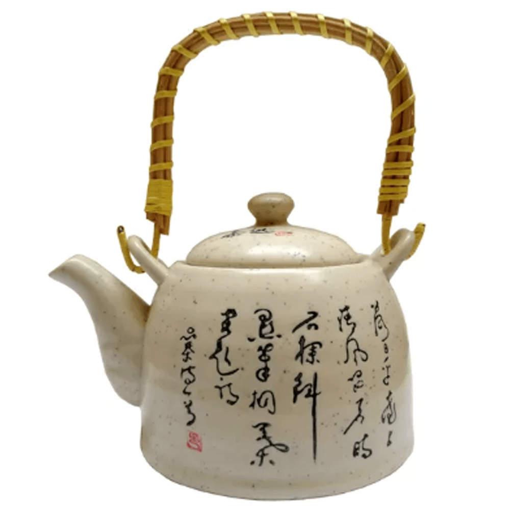 Κεραμικός βραστήρας με σκαλιστά στο χέρι σύμβολα: Καφετιέρα 850 ml, Περιλαμβάνεται ατσάλινο σουρωτήρι - mykarma.gr