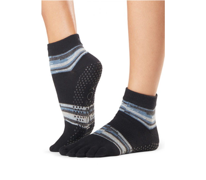 Toesox Full Toe Ankle Grip | Αντιολισθητικές κάλτσες με δάκτυλα. Από Οργανικό βαμβάκι. - mykarma.gr