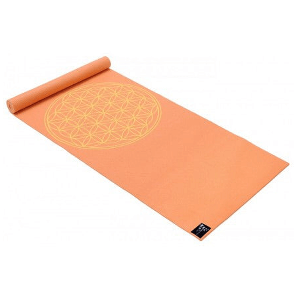 Yogistar - Στρώμα γιόγκα 'Basic Flower of Life' (Mango). Διαστάσεις: 183 εκ x 61 εκ x 4 mm Βάρος 1,1 kg - mykarma.gr