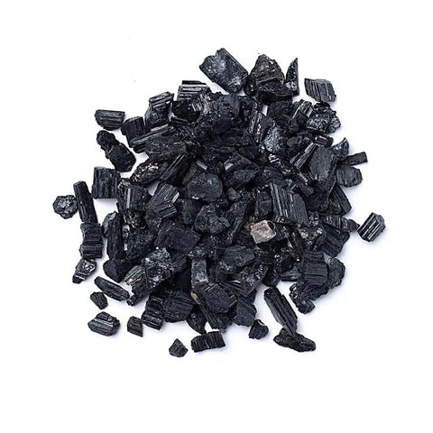 Φυσικό ορυκτό πέτρωμα-Ημιπολύτιμοι λίθοι - Μαύρη Τουρμαλίνη  (Black Toutmaline)- μικρές ακατέργαστες πέτρες Διαστάσεις: 0.5-1 cm Βάρος: 200 g