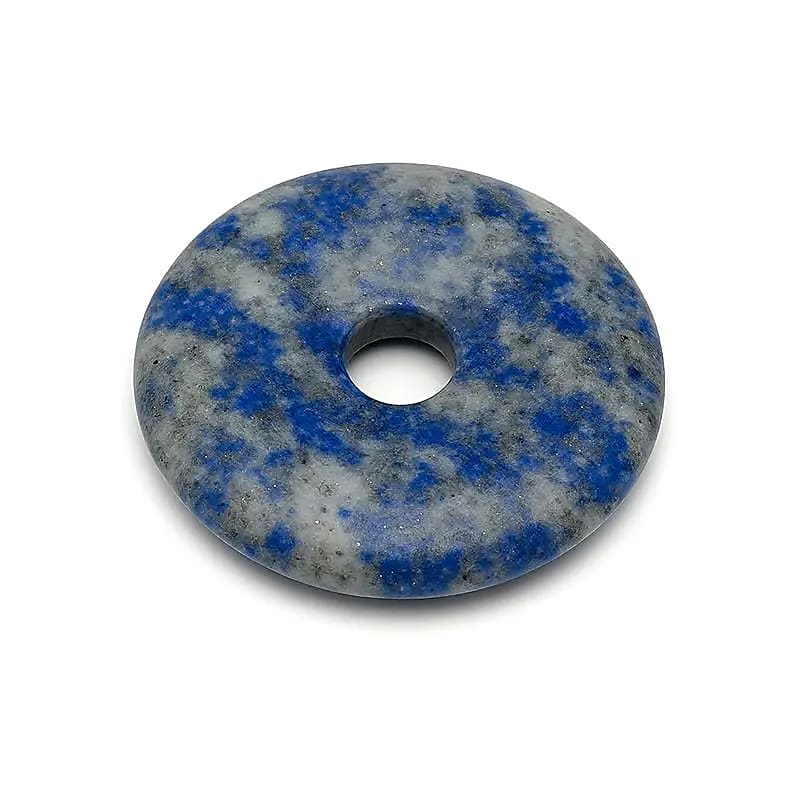 Μενταγιόν Donut - Λάπις Λάζουλι (Lapis Lazouli) Διαστάσεις: 5 εκ (Η συσκευασία περιέχει 1 τεμάχιο) - mykarma.gr