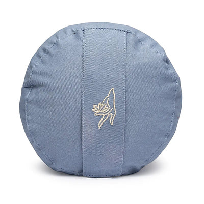 Μαξιλάρι Bolster - στρογγυλό - blue - Bio Οργανικό βαμβάκι - με φαγόπυρο Διαστάσεις: 60 × 16 εκ Βάρος: 2300 g - mykarma.gr