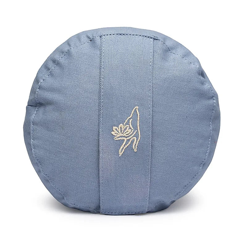 Μαξιλάρι Bolster - στρογγυλό - blue - Bio Οργανικό βαμβάκι - με φαγόπυρο Διαστάσεις: 60 × 16 εκ Βάρος: 2300 g - mykarma.gr
