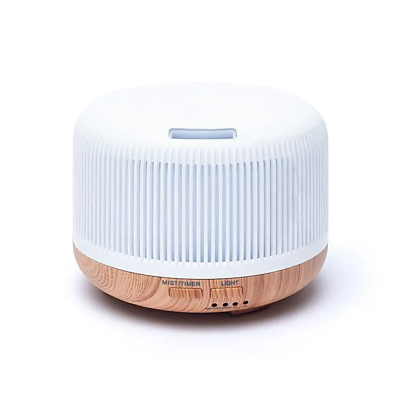 Ultrasonic aroma diffuser “Round”- διαχυτής αρώματος για Αιθέριο έλαιο-με καλώδιο ρεύματος & Led Περιεκτικότητα: 300 ml Μέγεθος: 10x13.2x13.2 cm - mykarma.gr