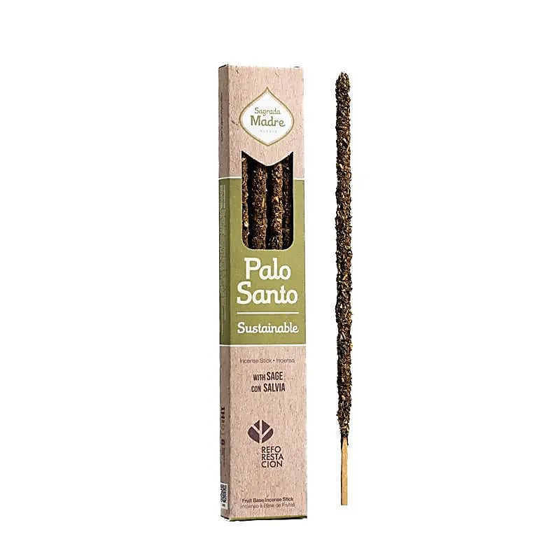 Αρωματικό Στικ - Sagrada Madre - Natural Palo Santo & White Sage (Ιερό Ξύλο & Λευκό Φασκόμηλο) Χρόνος καύσης ανά Στικ ±60 λεπτά Βάρος: ±30 g - mykarma.gr