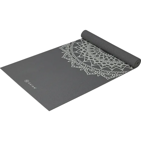 Gaiam  Στρώμα Yoga Dark Greige Marrakesh Διαστάσεις: Μήκος: 173 εκ Πλάτος: 61 εκ Πάχος: 5 mm - mykarma.gr