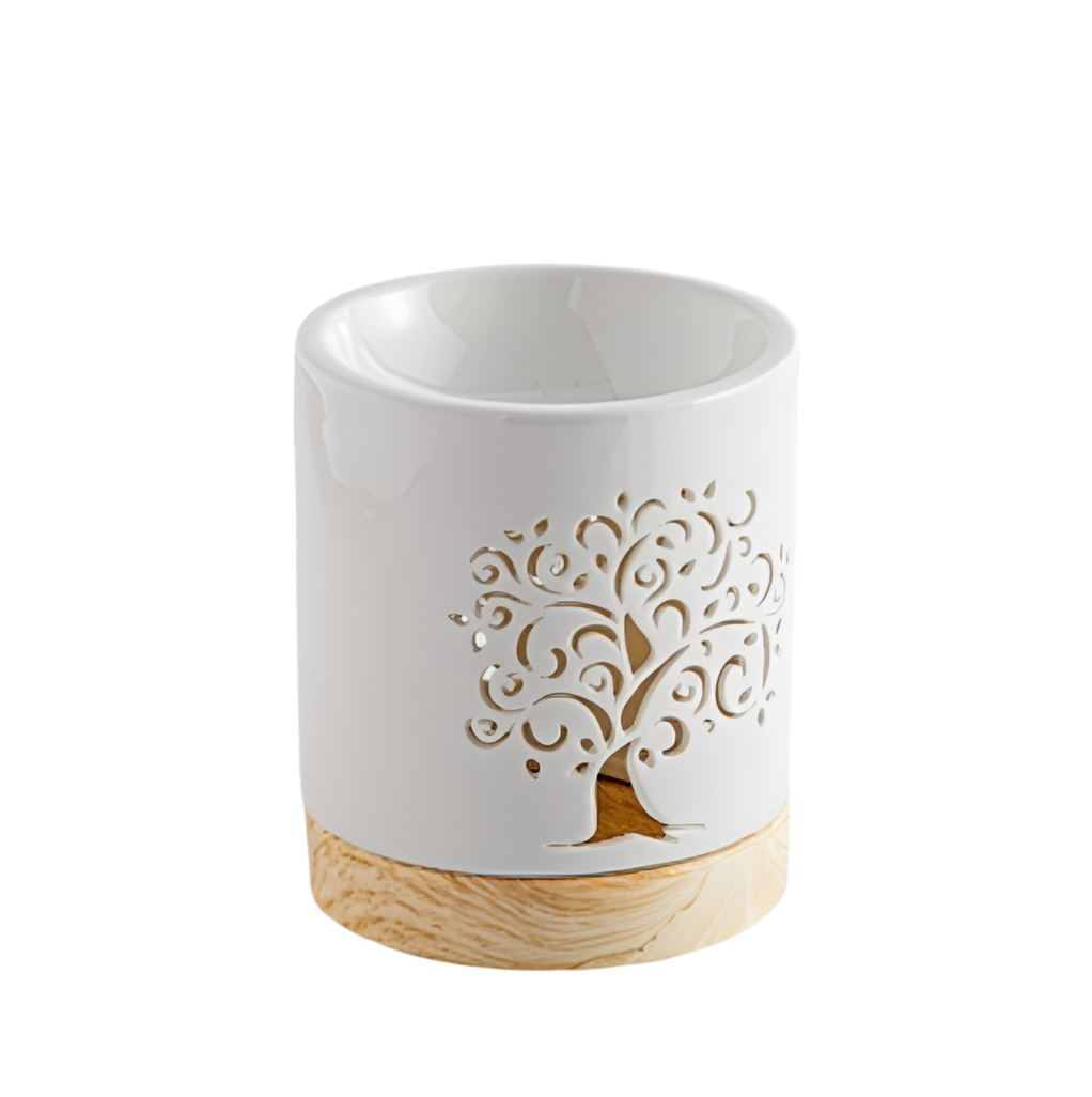 Oil Burner - Κεραμικός Καυστήρας «Life Tree» Διαστάσεις: 9 x 9 x 10,5 εκ - mykarma.gr