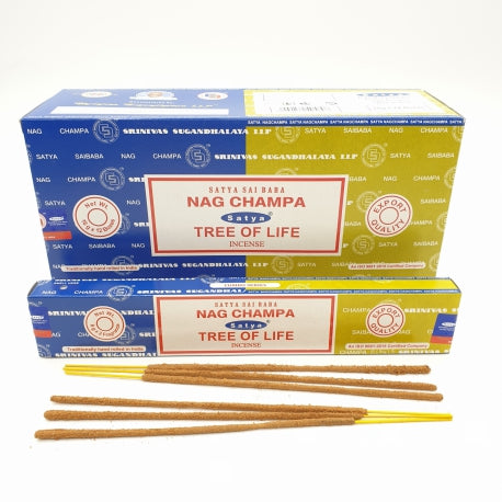 Αρωματικά Στικ 2 σε 1 Satya Sai Baba - Nag Champa & Tree of Life Βάρος: 16γρ - mykarma.gr