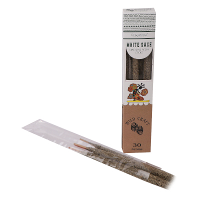 Αρωματικά Στικ Λευκό Φασκόμηλο – Golden White Sage Smudging Resin Stick (Ρητινώδες Στικ Καύσης) 30g - mykarma.gr