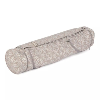 Bodhi Yoga Asana Mat Bag Maharaja - Τσάντα Μεταφοράς για στρώμα “Raja” - βαμβάκι - taupe/silver Διαστάσεις 60 cm - mykarma.gr