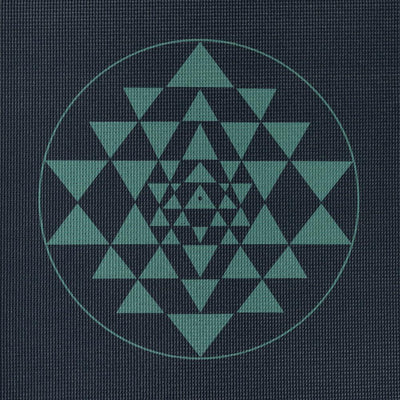 Bodhi στρώμα γιόγκα Leela με Yantra/Alignment - midnight blue  183 x 60 cm, 4.5 mm - mykarma.gr