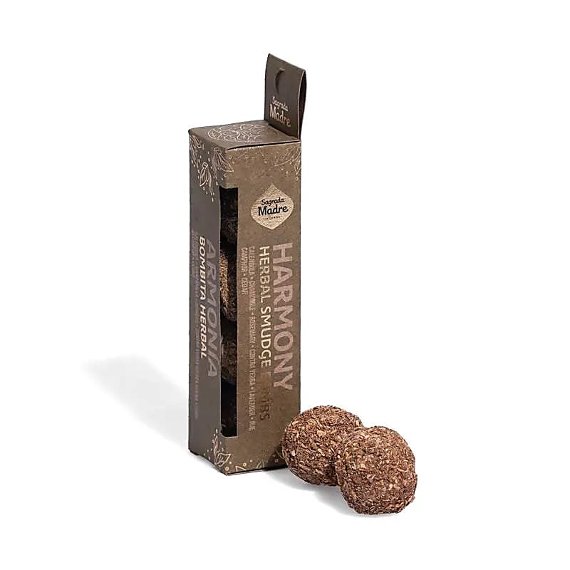 Θυμίαμα Sagrada Madre Premium Smudge Bombs με Καλέντουλα,Χαμομήλι & Δεντρολίβανο «Αρμονία»   4τμχ - mykarma.gr