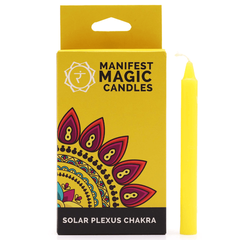 Σετ με 12 μικρά Αρωματικά Κεριά Manifest Magic Candles - 3o Chakra Solar Plexus Manipura - κίτρινα  Διαστάσεις κεριών: 12 x 1,2 εκ