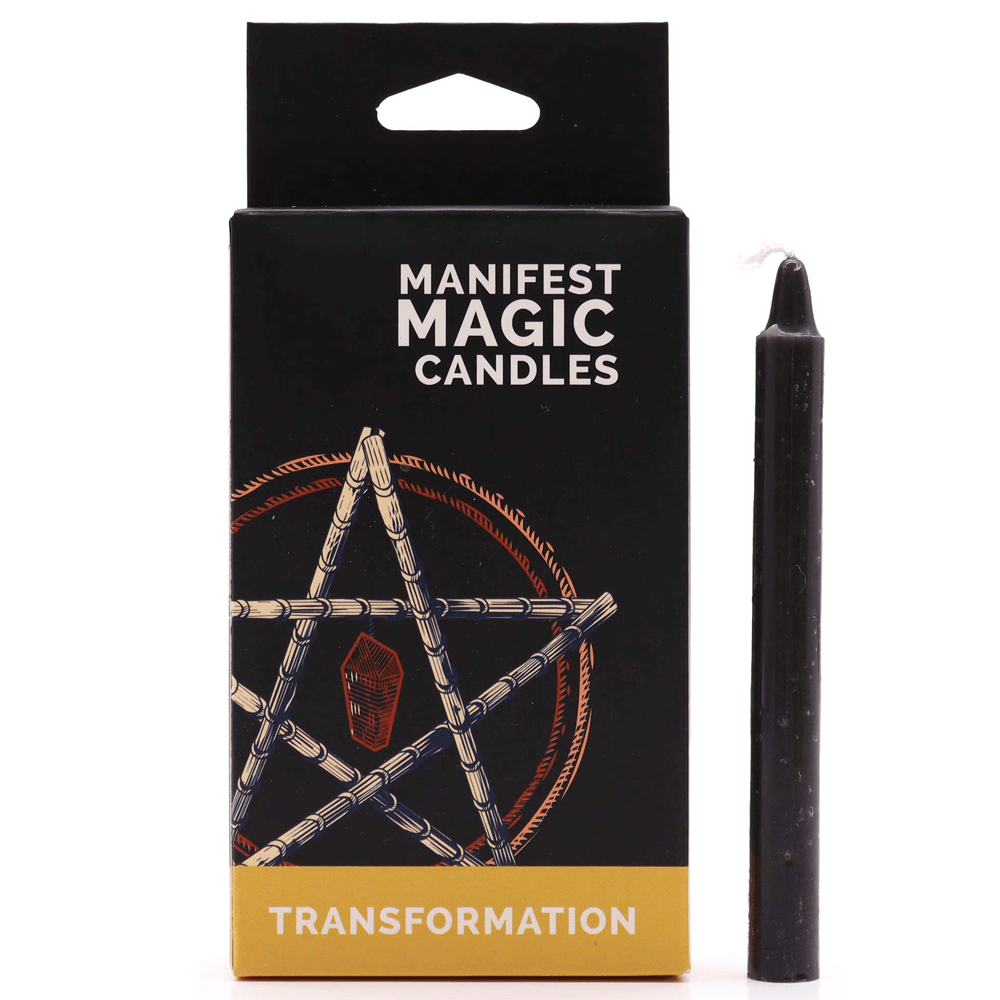 Σετ με 12 μικρά Αρωματικά Κεριά Manifest Magic Candles - «Μεταμόρφωση» - μαύρο Διαστάσεις κεριών: 12 x 1,2 εκ - mykarma.gr