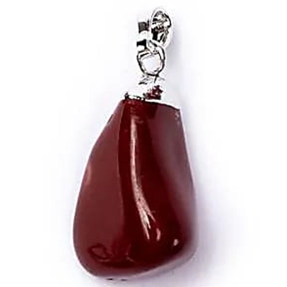 Κρεμαστό Μενταγιόν από Κόκκινο Ίασπι (Red Jasper) Διαστάσεις: 2 εκ (Η συσκευασία περιέχει 1 τεμάχιο) - mykarma.gr