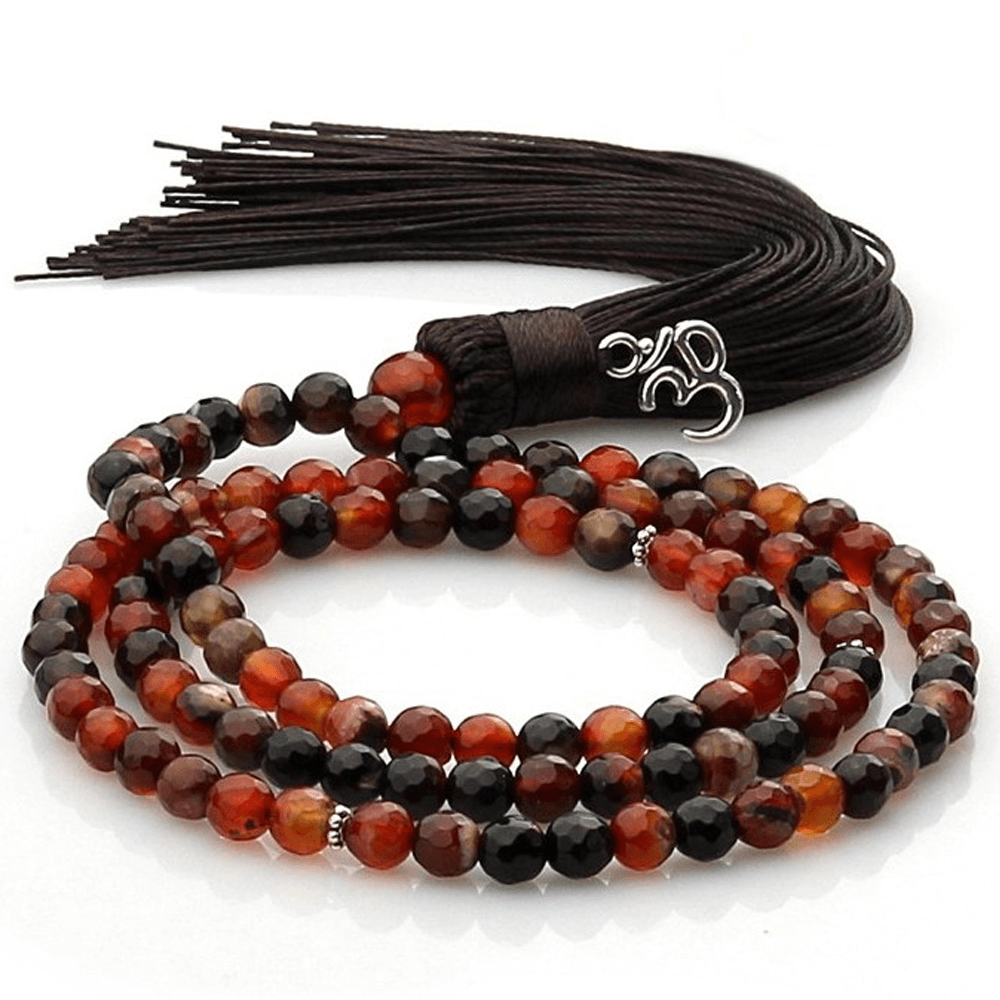 Θιβετιανό Βουδιστικό Mala Αχάτη - Agate Miracle - mykarma.gr