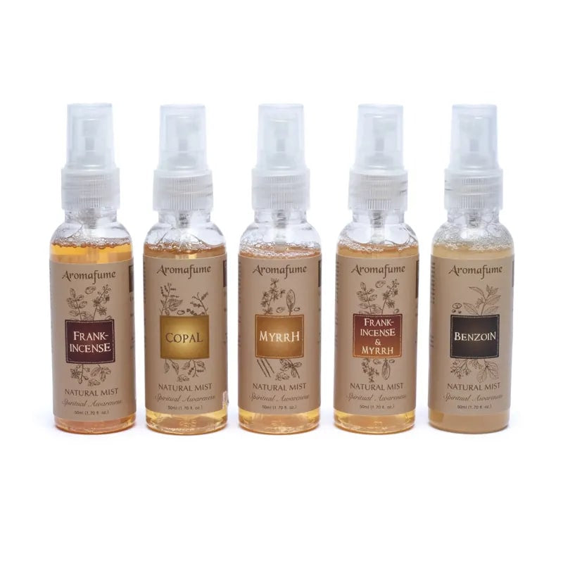 Air Freshener Spray - Σετ απο 5 x 50 ml Φυσικά Σπρέι δωματίου για καθαρισμό χώρου - με αιθέρια έλαια | Αιθέριο Έλαιο - mykarma.gr