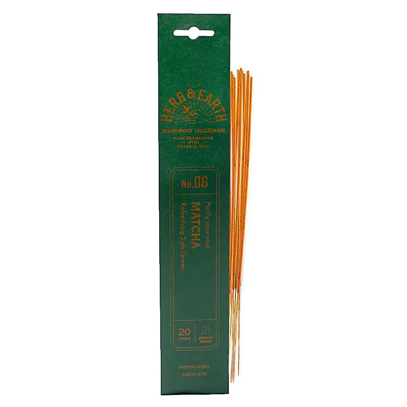Αρωματικό Ιαπωνικό Στίκ Υψηλής ποιότητας - Matcha Tea - Βότανο & Γη - 20 Στικ - Χρόνος καύσης 30 λεπτά - mykarma.gr