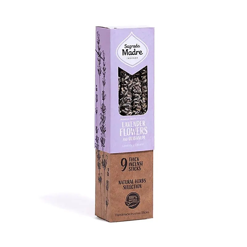 Αρωματικό Στικ - Sagrada Madre - Herbal Lavender & Olibanum (Λεβάντα & Λιβάνι) Χρόνος καύσης ανά Στικ ±55 λεπτά  Βάρος: ±44 g - mykarma.gr