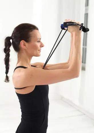 Yogistar Fitness Toning Tube Soft - Λάστιχο Αντίστασεις με λαβές αφρού - light blue Μήκος: 130 cm - mykarma.gr