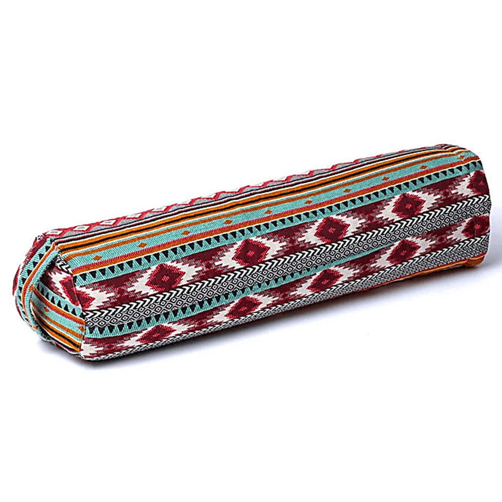 Στρογγυλό μαξιλάρι Bolster - Aztec - Οργανικό βαμβάκι με γέμιση φαγόπυρο Διαστάσεις: 60 × 16 εκ  2300 γρ - mykarma.gr