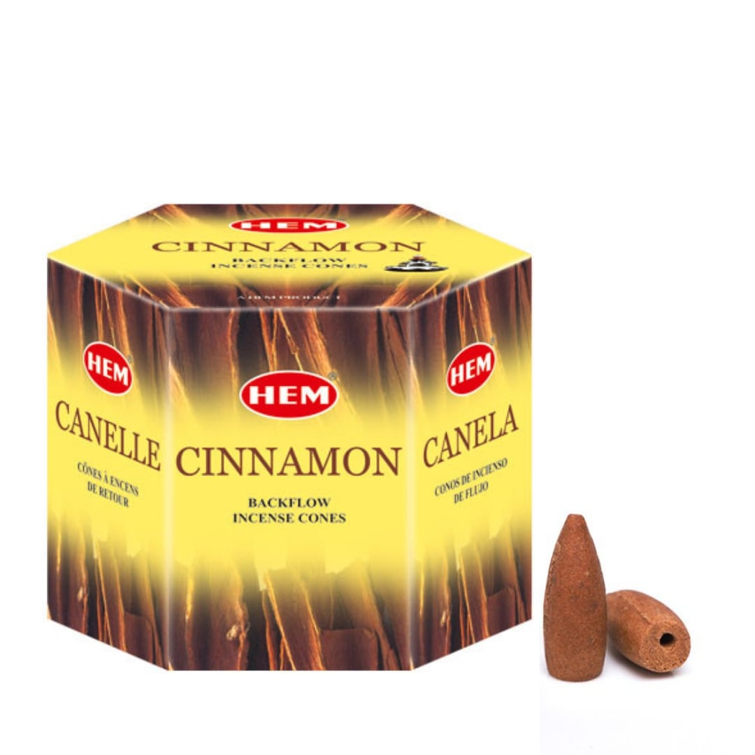 HEM backflow Κώνοι – Άρωμα Κανέλας Cinnamon – 40 Κώνοι - mykarma.gr
