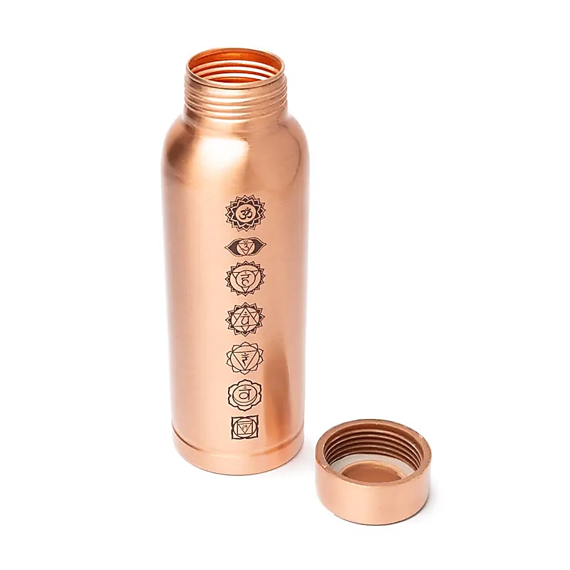 Χάλκινο Μπουκάλι με βιδωτό καπάκι - «7 Chakra»  500 ml - mykarma.gr