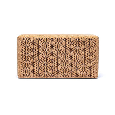 Yoga Props - Block Cork “Flower of Life” απο Φελλο Διαστάσεις 23 x 12 x 7,5 cm  580 g - mykarma.gr