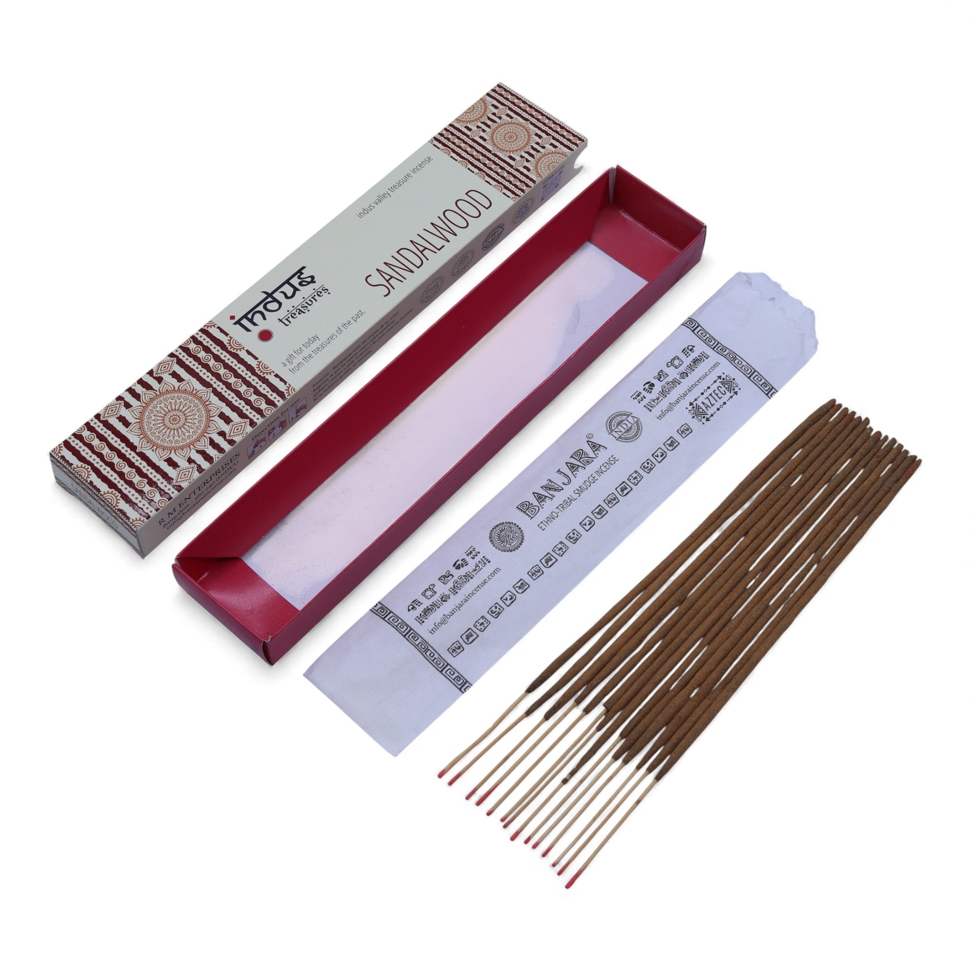 Indus Treasures – Αρωματικά Στικ - Σανδαλόξυλο (Sandalwood) – 15g - mykarma.gr