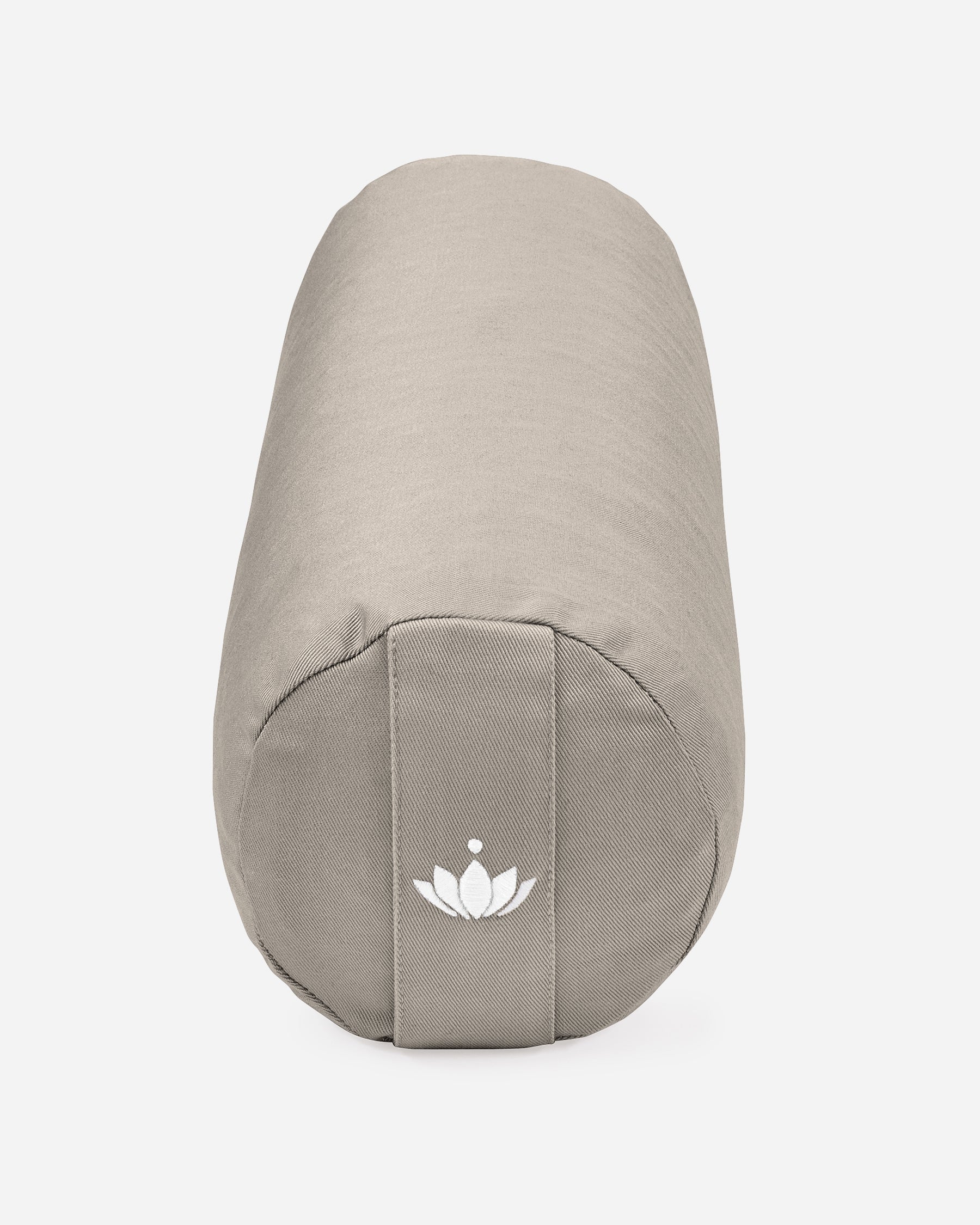 Lotuscrafts Στρογγυλό μικρό μαξιλάρι Bolster λαιμού “Lotus” - Light Taupe - κάλυμμα απο οργανικό βαμβάκι Διαστάσεις: 40 × 13 εκ - mykarma.gr