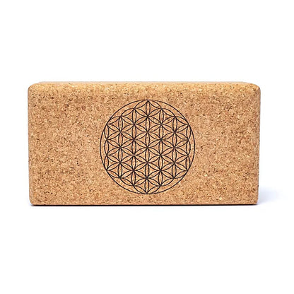 Yoga Props - Block Cork “Flower of Life Mandala” απο Φελλο Διαστάσεις 23 x 12 x 7,5 cm  570 g - mykarma.gr